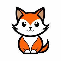 Cat icon logo design vector art illustration