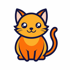 Cat icon logo design vector art illustration