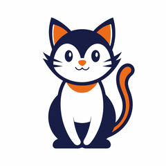 Cat icon logo design vector art illustration