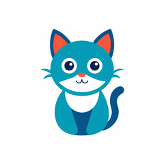 Cat icon logo design vector art illustration