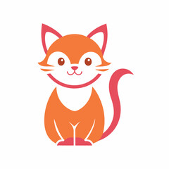 Cat icon logo design vector art illustration