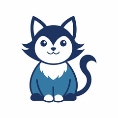 Cat icon logo design vector art illustration
