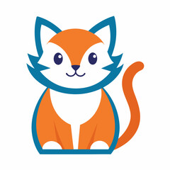 Cat icon logo design vector art illustration