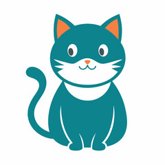 Cat icon logo design vector art illustration
