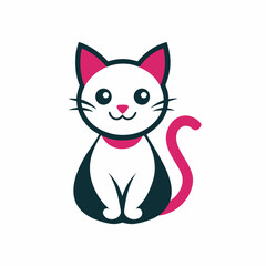 Cat icon logo design vector art illustration
