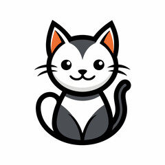 Cat icon logo design vector art illustration