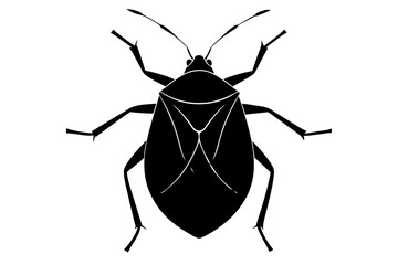 Stink bug silhouette vector illustration 