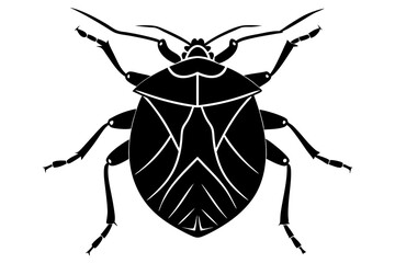 Stink bug silhouette vector illustration 