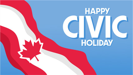 happy canadian civics holiday banner