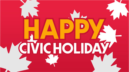 happy canadian civics holiday banner