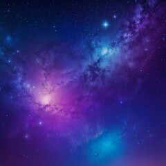 Obraz premium An awe-inspiring view of the night sky filled with stars and a glowing purple nebula. Ideal for themes of astronomy, cosmic beauty, and the mysteries of the universe.