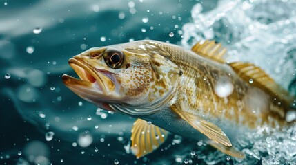 a large fish that is swimming in the water