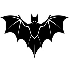 Bat silhouette vector art illustration