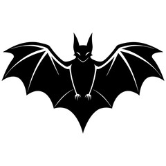 Bat silhouette vector art illustration