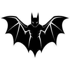 Bat silhouette vector art illustration