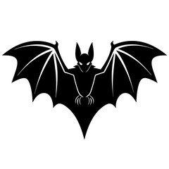 Bat silhouette vector art illustration