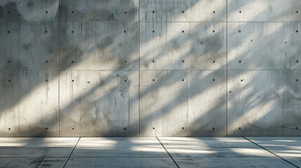 Minimalist Concrete : Bare, minimalist concrete wall with light textures and shading