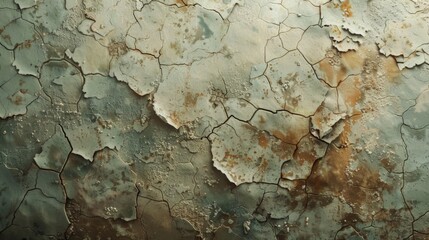 Naklejka premium Vintage Plaster : Cracked and peeling plaster wall with an aged, antique look