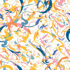 アニメ風のモダンカリグラフィーパターン