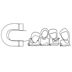 Continuous line drawing of people sitting on a couch, showcasing a minimalist and artistic representation of a cozy gathering