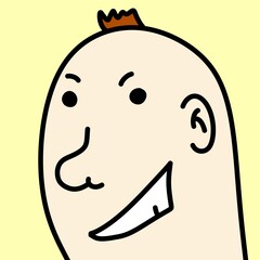 art cartoon doodle happy man