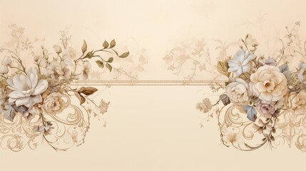 Flower and Frame Background