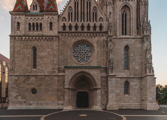 Roman Catholic Matthias Church and Fisherman's Bastion in the morning. Budapest