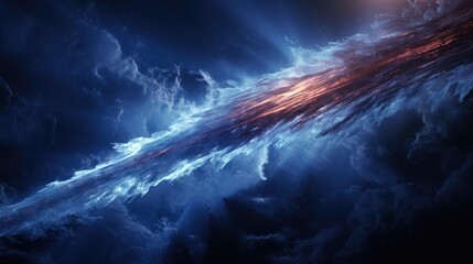 Fototapeta premium A sunbeam piercing through a gap in the clouds UHD wallpaper Stock Photographic Image 