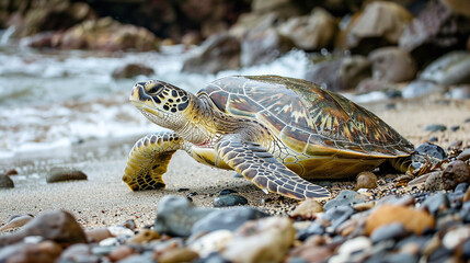 turtle in the seashore