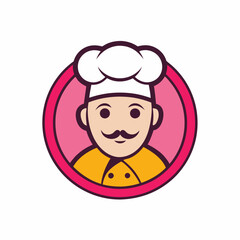 A Chef Man Logo Design Vector Art Illustration