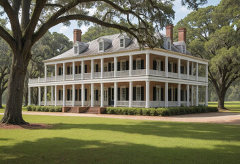 Naklejka premium Touring a historic plantation 