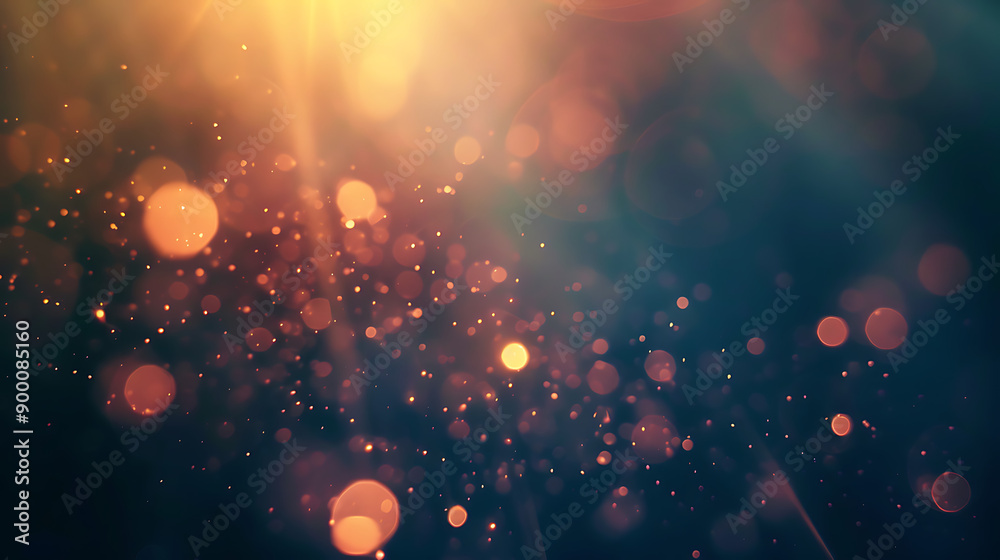 Poster abstract of lighting for background. digital lens flare in dark background