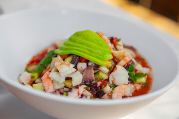 Ceviche Mixto de Mariscos