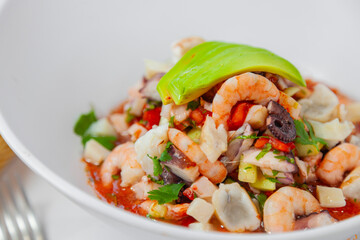 Ceviche Mixto de Mariscos