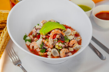 Ceviche Mixto de Mariscos