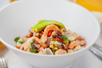 Ceviche Mixto de Mariscos