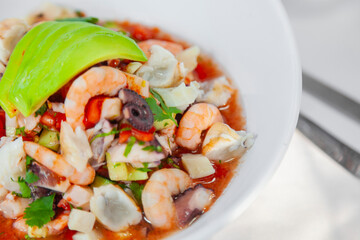 Ceviche Mixto de Mariscos