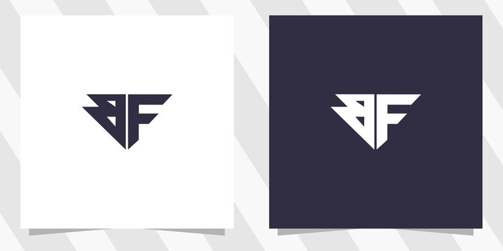 letter bf fb logo design vector