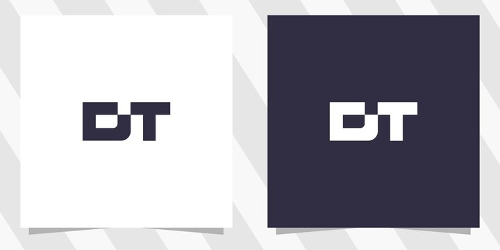 letter dt td logo design vector