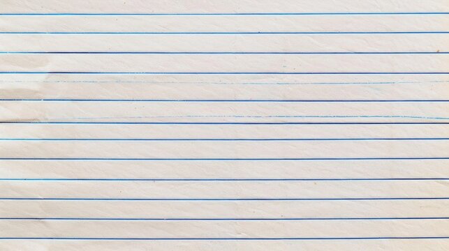 Blue lined paper without creases Repeated blue lines on a recipe card
