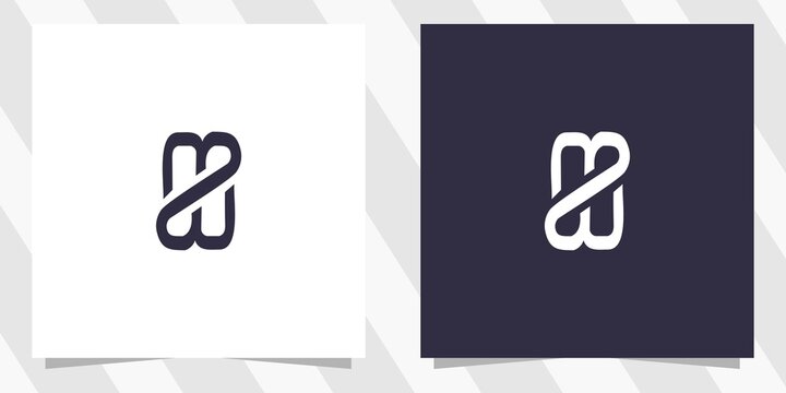 letter mw wm logo design vector