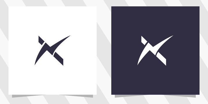 letter nx xn logo design vector