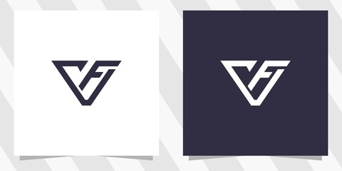 letter vf fv logo design vector