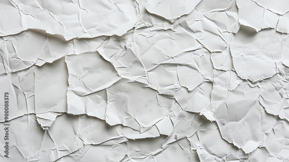 Poster the background is white. texture of paper with kinks and dents, old and dilapidated.