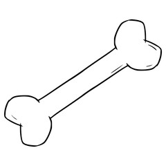 dog bone illustration hand drawn outline vector