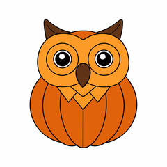 Cartoon Owl Flat Design Vector Art Illustration