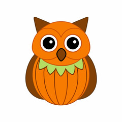 Cartoon Owl Flat Design Vector Art Illustration