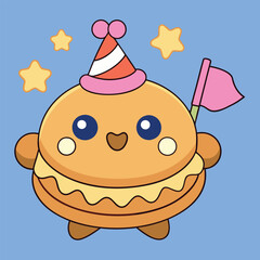 Cute Pancake Cartoon Style Vector Illustration for National Pancake Day.