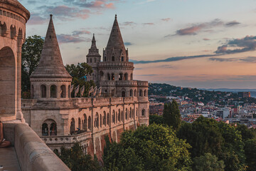 Obraz premium Fisherman's Bastion in Budapest city, Hungary