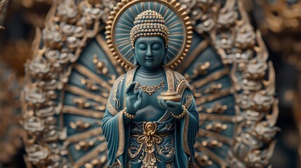 Obraz premium Buddha statue at temple